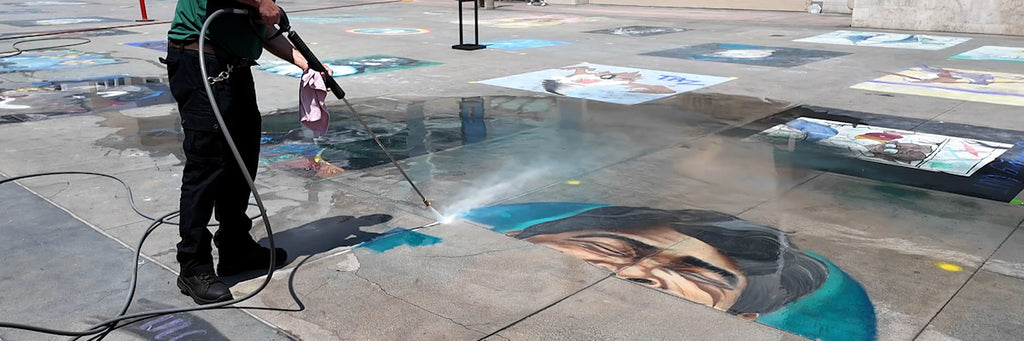 Pasadena Chalk Festival Preparation: 4G Surface Guard