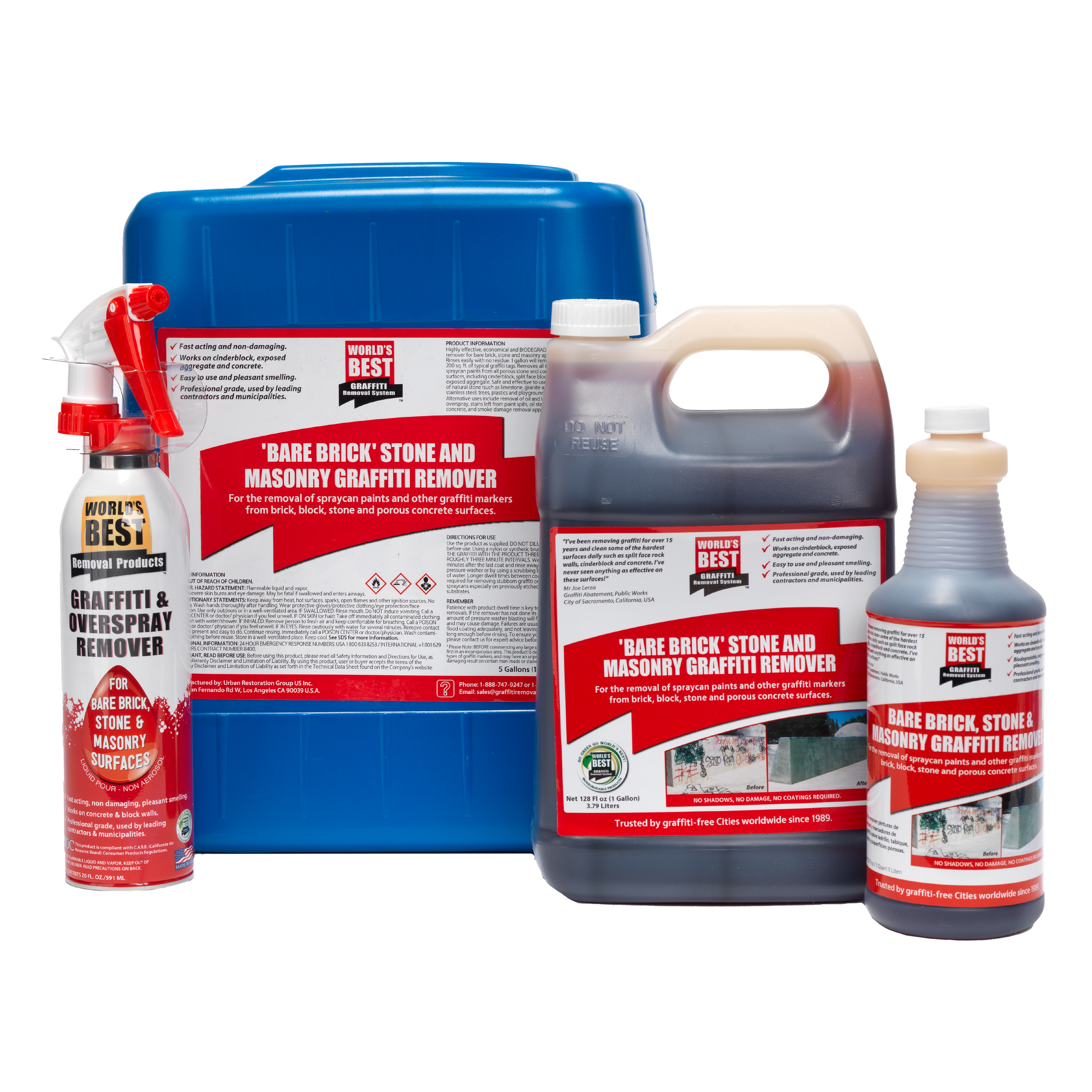 World's Best Bare Brick, Stone & Masonry Graffiti Remover - For