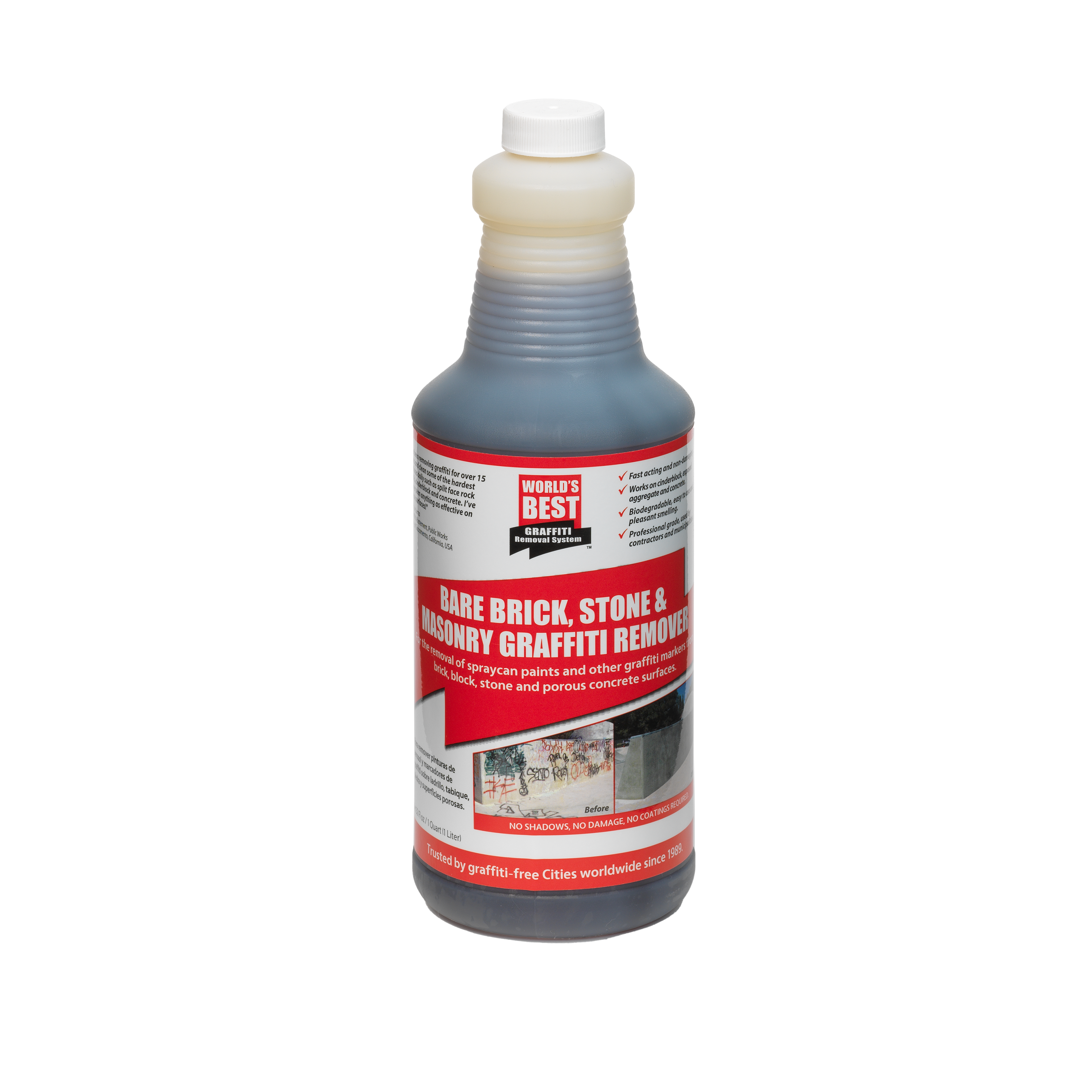 World's Best Bare Brick, Stone & Masonry Graffiti Remover - For