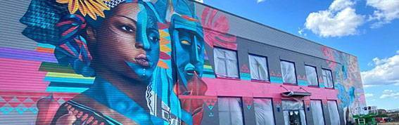 Protección de murales UHILL Walls en Durham, Carolina del Norte, con MuralShield y el mejor revestimiento del mundo 