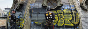 Removing Graffiti from Historic National Museum of Fine Arts, Chile