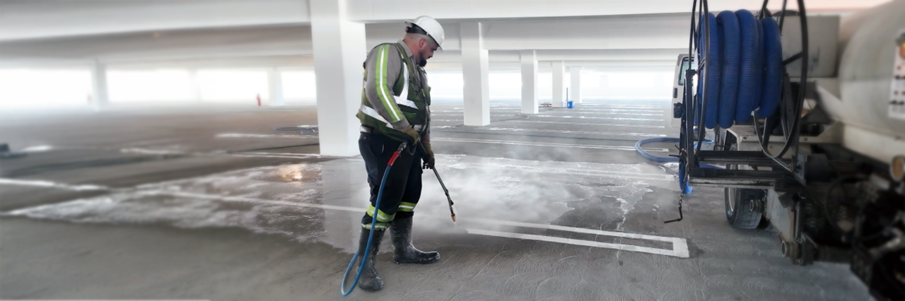 Removing misaligned parking line stripes with Transgel Paint and Graffiti Remover