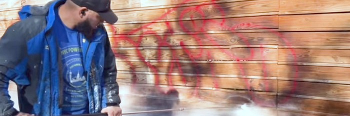 graffiti on wood