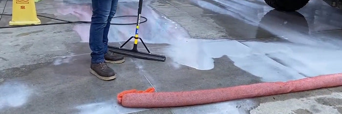 Collecting Water Run off while pressure washing