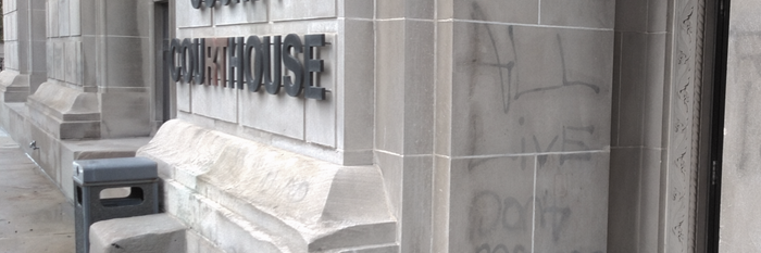 Removing residual graffiti shadows from limestone, granite and marble