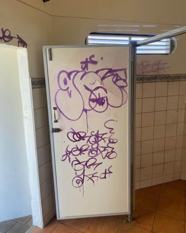 How To Remove Graffiti From Bathroom Partitions and Playground Structures
