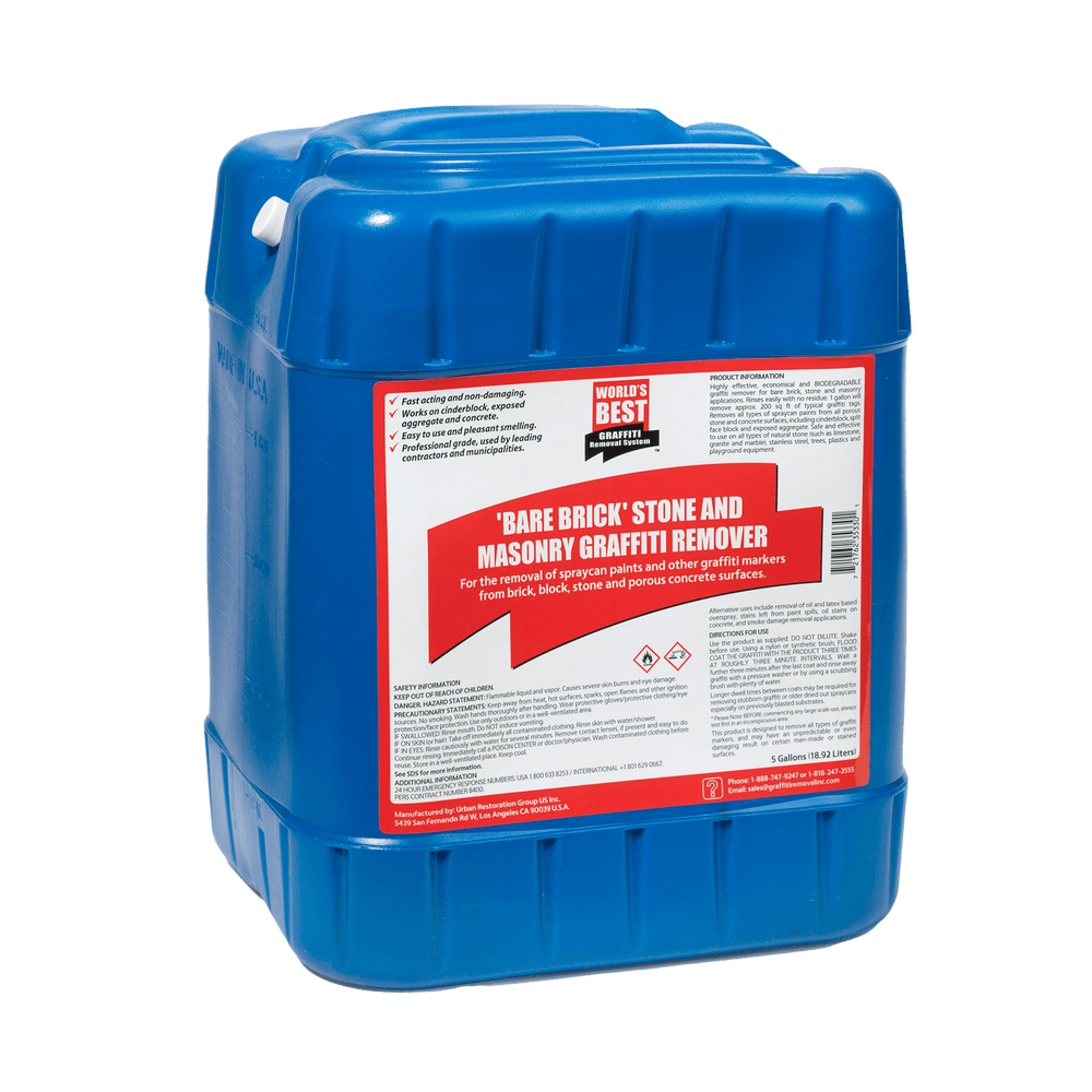World's Best Bare Brick, Stone and Masonry Graffiti Remover  5 Gallon Pail