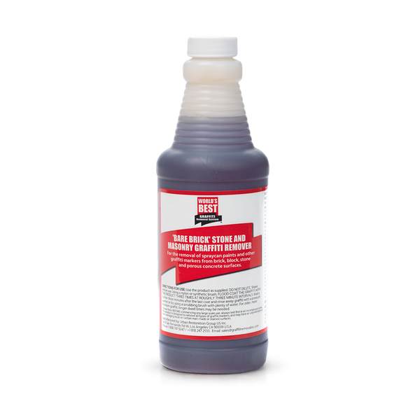 16 oz., Bare Brick Stone & Masonry Graffiti Remover - World's Best Graffiti Removal Products