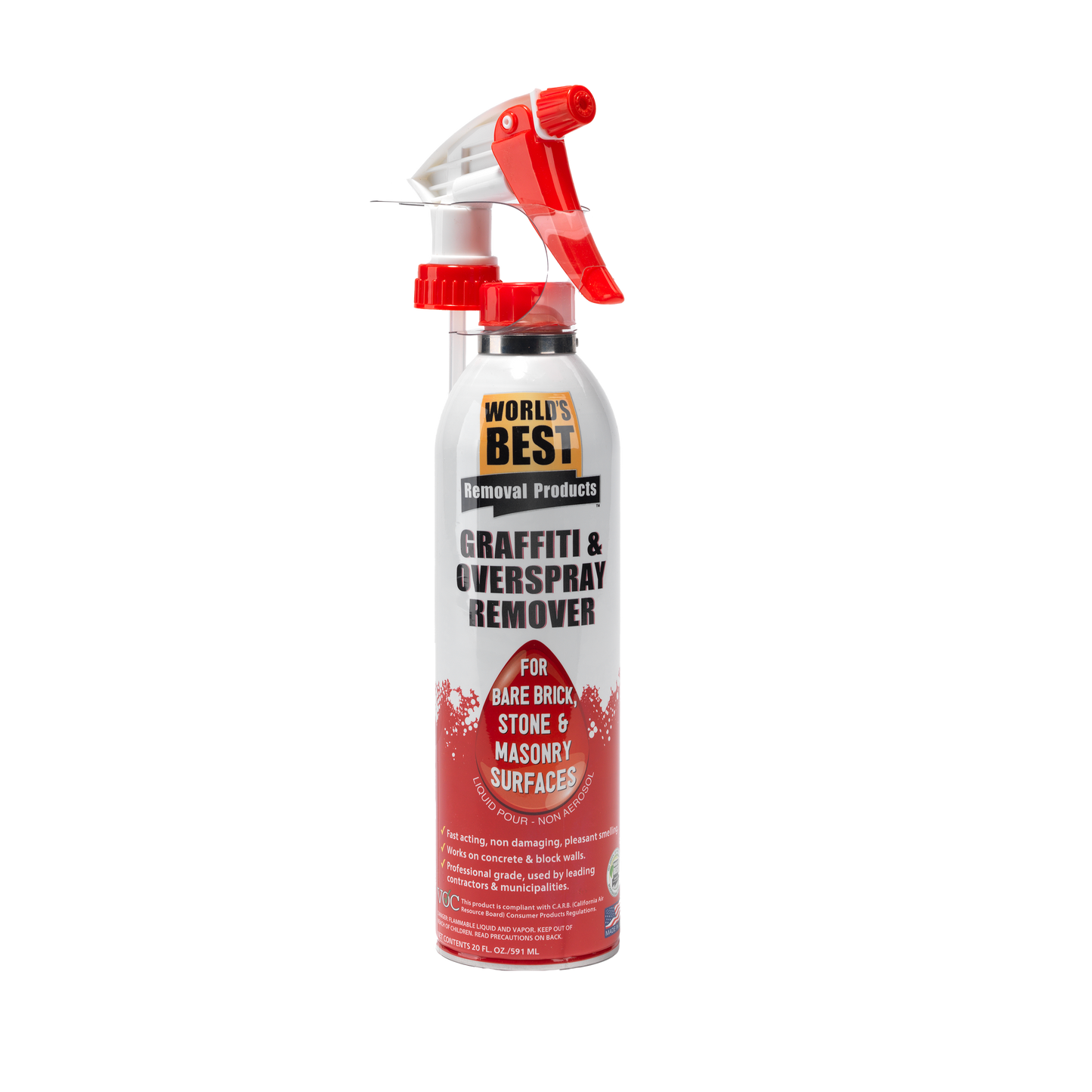 World's Best Bare Brick Stone and Masonry Graffiti Remover 20oz Spray Can