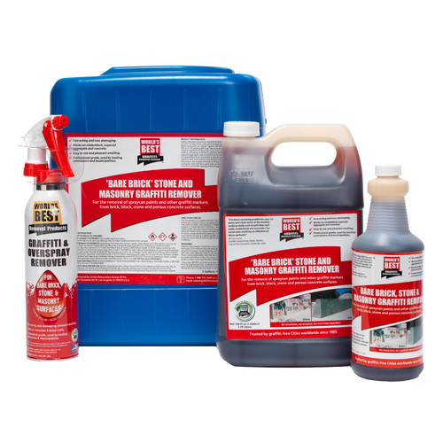 World's Best Bare Brick Stone and Masonry Graffiti Remover Pack Shot