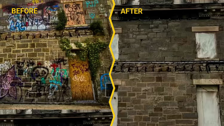 Graffiti & Paint Removal at Bainbridge Naval Training Center, MD