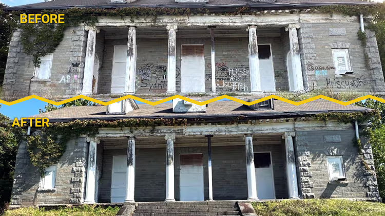 Graffiti & Paint Removal at Bainbridge Naval Training Center, MD