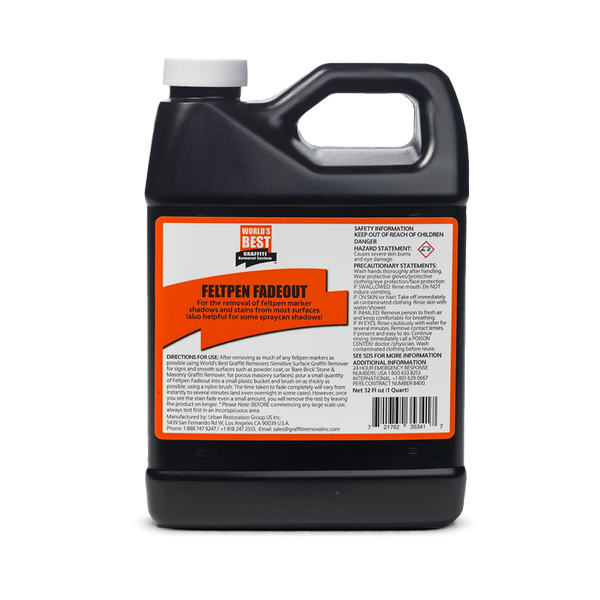 8 oz., Feltpen Fadeout - World's Best Graffiti Removal Products