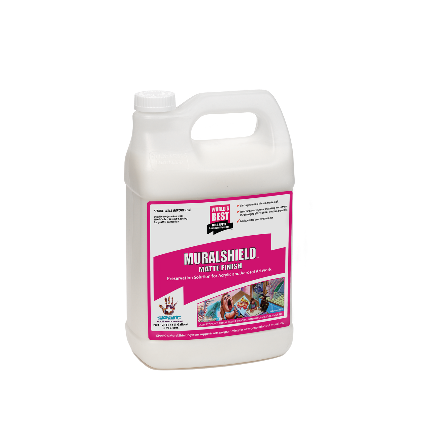 Gallon of World's Best MuralShield Matte Protective Coating