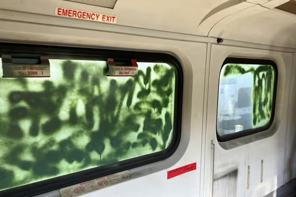 
Graffiti on Train Window