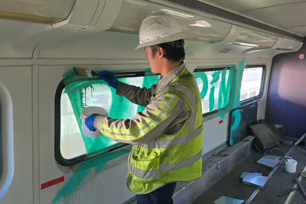 Removing Graffiti From Train Window
