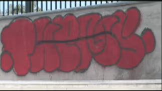 Red Spray Can Bubble Writing