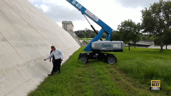 Observing Olmos Dam Coating Application
