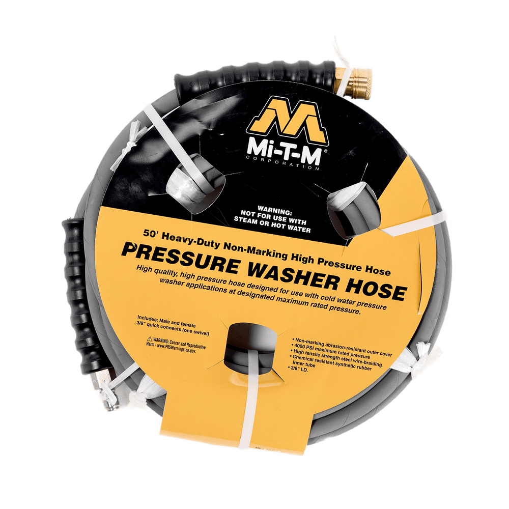 MITM 50-Foot x 3/8-Inch Non-Marking Hose with Brass Quick Connects